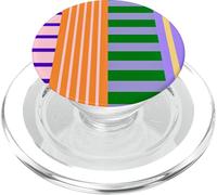 Abstract Color Block Y2K Preppy Geometric Stripes Multicolor PopSockets PopGrip para MagSafe