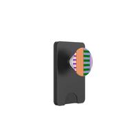 Abstract Color Block Y2K Preppy Geometric Stripes Multicolor PopSockets PopWallet para MagSafe