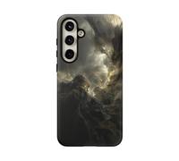 Abstract Dark Cosmic Swirls - Carcasa rígida mate compatible con Samsung Galaxy S24 Plus, color negro