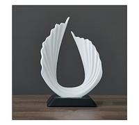Abstract Deco Sculpture, Ocean Waves Craft Decoration Living Room Statues, for Bedroom Table Decoration Office Flat Sculptures Deco, Resin,White B