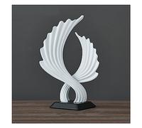 Abstract Deco Sculpture, Ocean Waves Craft Decoration Living Room Statues, for Bedroom Table Decoration Office Flat Sculptures Deco, Resin,White A