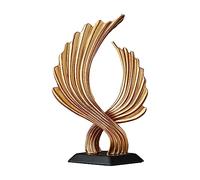 Abstract Deco Sculpture, Ocean Waves Craft Decoration Living Room Statues, for Bedroom Table Decoration Office Flat Sculptures Deco, Resin,Gold A