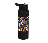 Abstract Faces Eyes Hands Colourful Graffiti Street Art Stainless Steel Insulated Water Bottle