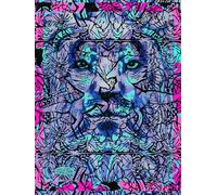 Abstract, Floral, Lion Of Judah, Freedom Horses, Star-Detailed Page, Christian, 8x11, Hardcover Journal, Art Pad, Sketchbook, Drawing Book: Made With ... By: Artist Mary Elisabeth Linder @ MaryEMade