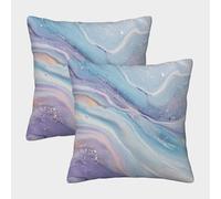 Abstract Fluid Art-Pastel Swirl Design Fundas Cojines para Sofá 2 Piezas Available All Seasons Funda De Almohada Confortable Square Almohadon Cubre De Estar Sofás Jardín 45x45cm