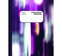 Abstract Fluids Purple Light Composition Notebook | College-Ruled | 110 Pages: Aesthetic Composition Notepad with Abstract Light Art - Ideal for School, Journaling, or Creative Writing