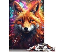 Abstract Graffiti Fox Art Puzzle Imposible,desafío for Adults Entretenimiento Creativo 1000 Piezas Obra De Arte De Juego De para Adultos Y Niños A Partir De 12 Años 1000pcs (75x50cm)