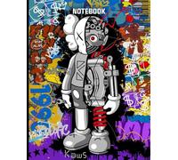 Abstract Graffiti Robotic Kaws Pop Art Style College Ruled Notebook: Street Art Style Notebook For Teens ( 8.5 x 11 inches) Blank Lined Notebook Journal- 120 Pages