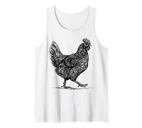Abstract Hen Illustration Farmhouse Country Graphic Camiseta sin Mangas