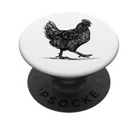 Abstract Hen Illustration Farmhouse Country Graphic PopSockets PopGrip Adhesivo