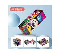 (abstract illustration)3D three-dimensional infinite folding Rubik's cube geometry children's puzzle Rubik's cube building blocks magic ruler toy
