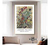 Abstract Jackson Pollock Pintura en lienzo colorida Carteles e impresiones modernos Cuadro de arte de pared para sala de estar Decoración de pared 70x100cm Sin marco