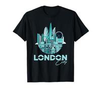 Abstract London England Skyline Illustration Graphic Design Camiseta