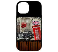 Abstract London England Skyline Illustration Graphic Design Carcasa para iPhone 14