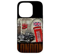 Abstract London England Skyline Illustration Graphic Design Carcasa para iPhone 14 Pro