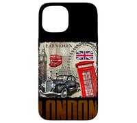 Abstract London England Skyline Illustration Graphic Design Carcasa para iPhone 15
