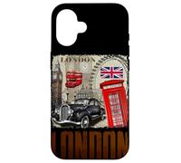Abstract London England Skyline Illustration Graphic Design Carcasa para iPhone 16