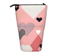 Abstract Love Chart - Estuche extensible para lápices, tela Oxford multidiseño, altura ajustable, bolsa de cosméticos multiusos