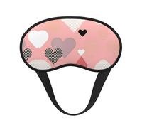 Abstract Love Chart - Máscara de dormir cómoda de satén con borde negro para bloquear la luz y dormir reparador