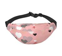 Abstract Love Chart - Riñonera cruzada para niños, grande, para viajes, deportes, correr, ciclismo, viajes, pesca