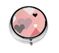 Abstract Love Chart Un mini pastillero redondo con tres compartimentos para almacenar vitaminas, aceite de pescado y suplementos nutricionales.