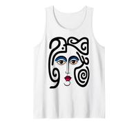 Abstract Modern Woman Face Eyes Art Illustration Graphic Camiseta sin Mangas