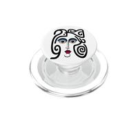 Abstract Modern Woman Face Eyes Art Illustration Graphic PopSockets PopGrip para MagSafe