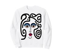 Abstract Modern Woman Face Eyes Art Illustration Graphic Sudadera