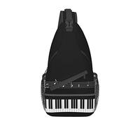 Abstract Piano Sling Bag Senderismo Mochila Crossbody Hombro Mochila Travel Chest Pack para Hombres Mujeres