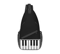 Abstract Piano Sling Bag Senderismo Mochila Crossbody Hombro Mochila Travel Chest Pack para Hombres Mujeres