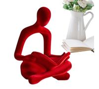 Abstract Reading Figurine - Sculpture Decor 8.8x6.7x22cm, Flock Collectible | Long-Lasting Home Decoration Modern Sculpture Arts Crafts Desk Accessory Table Bookshelf Office Living Room Stylish Accent