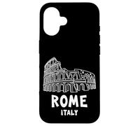 Abstract Rome Italy Colosseum Illustration Graphic Design Carcasa para iPhone 16