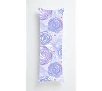 Abstract Rose Body Pillow Case Cover 40x145cm, Long Backrest Cushion Pillow Protector with Zipper, Decorative Bedding Pillowcase, Soft Body Pillow Cover for Couch Bedroom Purple