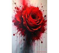 Abstract Rose Notebook: Frenzied Expressionist Floral Journal | 6x9 College Ruled, 120 Pages | Bold Abstract Rose Design for Writers, Poets, and Romantic Gifts