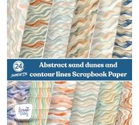 Abstract Sand Dunes & Contour Lines Scrapbook Paper: Modern 8.5 x 8.5 Patterns for Crafting & Journals