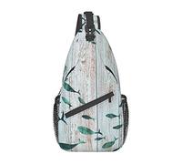Abstract Shoal of Fish Winter Park Sling Bag, Mochila de Hombro Paquete de Pecho Causal Crossbody Daypack para Mujeres Hombres Senderismo Viajes