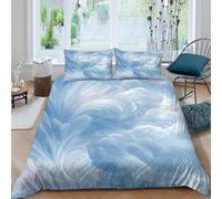 Abstract Sky Art Funda Edredon Juego de Ropa de Cama de 3 Piezas Impresión 3D Cierre de Abstract Sky Arte Funda de Edredón Funda de Almohada a Juego Transpirable for niña Super King（260x220cm）