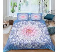 Abstract Spiritual Art Funda Edredon Juego de Ropa de Cama de 3 Piezas Impresión 3D Cierre de Abstract Spiritual Arte Funda de Edredón Funda de Almohada a Juego Suave for Adolescentes （140x200cm）