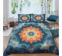 Abstract Spiritual Art Funda Edredon Juego de Ropa de Cama de 3 Piezas Impresión 3D Cierre de Abstract Spiritual Arte Funda de Edredón Funda de Almohada a Juego for niña Double（200x200cm）