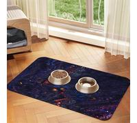 Abstract Texture Fluid Printed,Waterproof Pet Feeding Mat,PU Leather Placemats for Cat Dog Water Bowl,Food Mats,40x60cm