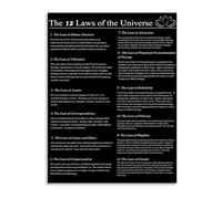Abstract Universe Spiritual Canvas Wall Art for Manifestation Room Home Sanctuary Inspirational Decor(Unframed,12x18inch(30x45cm))