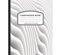 Abstract Wavy Notebook-Aesthetic, College-Ruled Composition Journal for Students and Adults | Back-to-School Supplies: Stylish with a Soft Matte Cove | 7.5" X 9.25"