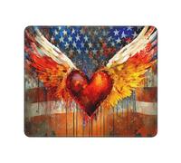 Abstract Wings of Love - Alfombrilla de mouse de escritorio duradera, antideslizante, diseño ecológico para juegos y uso en la oficina.