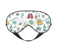 Abstraction Biology Chemistry4 - Máscara de ojos suave con estampado, ligera, ayuda al sueño, transpirable, opaca, viajes, siesta, yoga, meditación