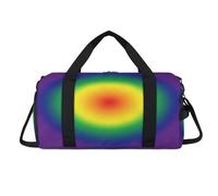 Abstraction - Bolsa deportiva redonda con compartimento para zapatos, arcoíris colorido, bolsa de fin de semana, bolsa organizadora de equipaje para viajes, gimnasio, para mujeres, hombres, niños y