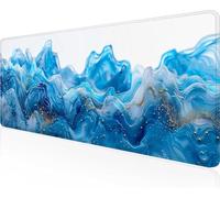 Abstracto Alfombrilla Ratón XXL 80 x 30 cm, Mouse Pad Azul Alfombrilla Ratón Gaming con Superficie Suave y Base de Goma Antideslizante, Gaming Mousepad Mejora La Precisión y La Velocidad PjY53 1-4