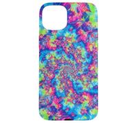 Abstracto Arco Iris Caso Pintura Remolino Trippy Arte Carcasa para iPhone 15 Plus