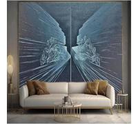 Abstracto Azul Oscuro Texturas Geometría Creativo Moderno Papel Pintado 3D Seda Texturizada Primera Calidad Neutros Material Ideal Para SalóN Dormitorio-300cm×210cm