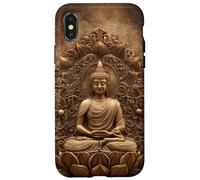Abstracto Buda En Flor De Loto Espiritual Budismo Budista Carcasa para iPhone X/XS