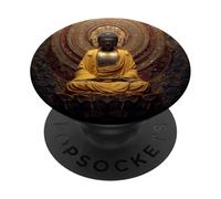 Abstracto Buda En Flor De Loto Espiritual Budismo Budista PopSockets PopGrip Adhesivo
